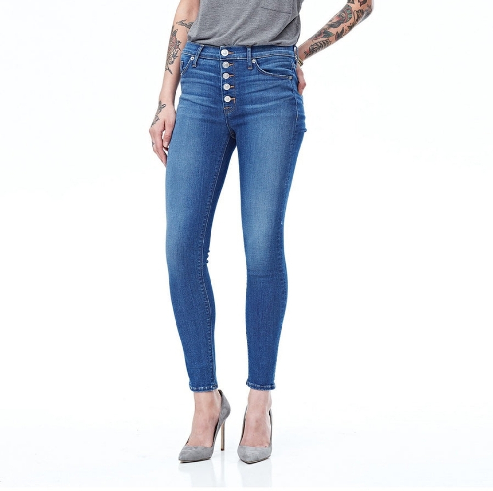 Hudson Ciara High Rise Ankle Skinny Super Skinny Buttonfly in Rumors Size 26